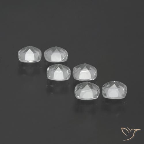 Topaz Gemstones in 4.6 x 4.5 mm Size for Sale, Topaz Stones in Clear White Color