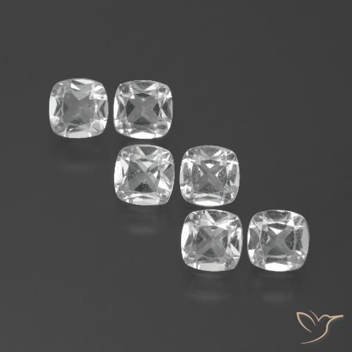 2.75ctw Natural White Topaz, Cushion, VVS-VS