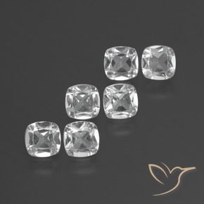 2.75 ctw White Topaz Stones, Natural Topaz in Cushion-Cut Shape for Sale