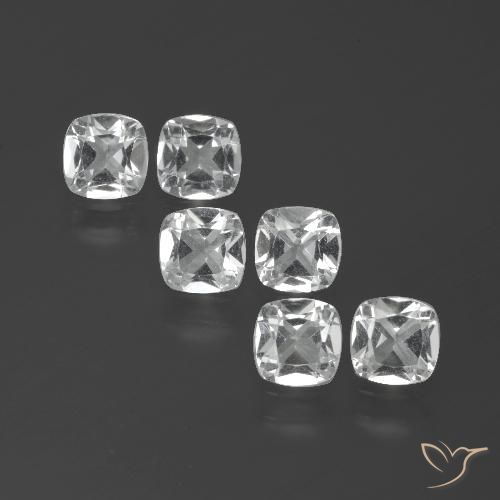 2.69ctw Natural Clear White Topaz, Cushion, VVS-VS