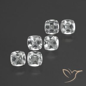 2.69 ctw White Topaz Stones, Natural Topaz in Cushion-Cut Shape for Sale