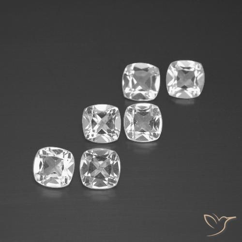 2.86ctw Natural Clear White Topaz, Cushion, VVS-VS