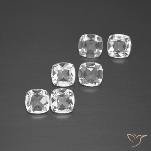 2.68ctw Natural White Topaz, Cushion, VVS-VS