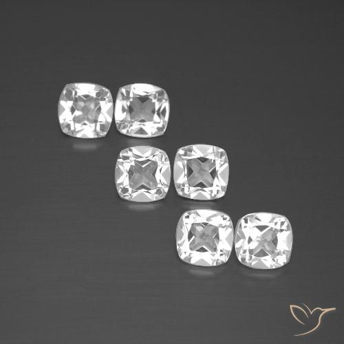 2.85ctw Natural White Topaz, Cushion, VVS-VS