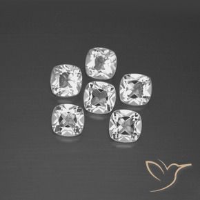 2.99 ctw White Topaz Stones, Natural Topaz in Cushion-Cut Shape for Sale
