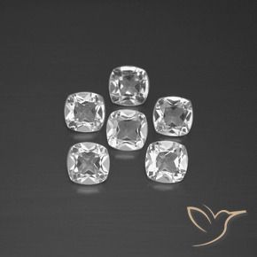 2.74 ctw White Topaz Stones, Natural Topaz in Cushion-Cut Shape for Sale