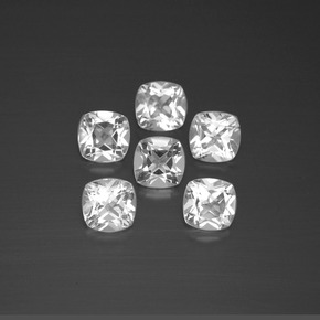 3.14 ctw White Topaz Stones, Natural Topaz in Cushion-Cut Shape for Sale
