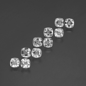 4.37 ctw White Topaz Stones, Natural Topaz in Cushion-Cut Shape for Sale