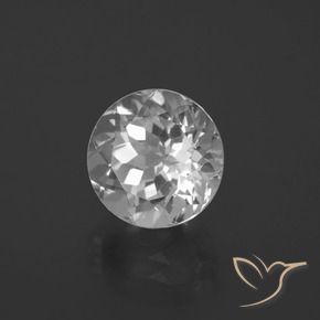 4.84 ct White Topaz Stone, Natural Topaz in Round Facet Shape for Sale