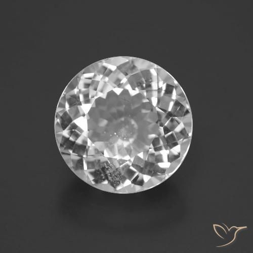 Clear White Topaz Gem - 6.3ct Round Facet (ID: 388722)