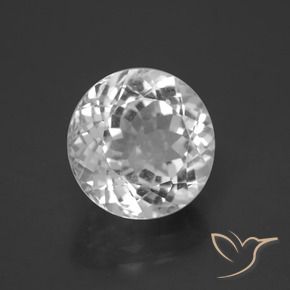 6.60 ct White Topaz Stone, Natural Topaz in Round Facet Shape for Sale
