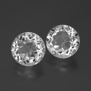7.13 ctw White Topaz Stones, Natural Topaz in Round Facet Shape for Sale