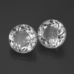 6.98 ctw White Topaz Stones, Natural Topaz in Round Facet Shape for Sale