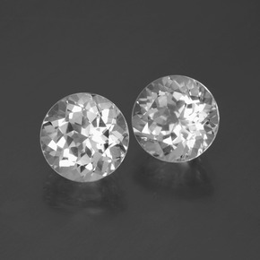 5.56 ctw White Topaz Stones, Natural Topaz in Round Facet Shape for Sale