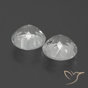Topaz Gemstones in 9 mm (calibrated) Size for Sale, Topaz Stones in White Color