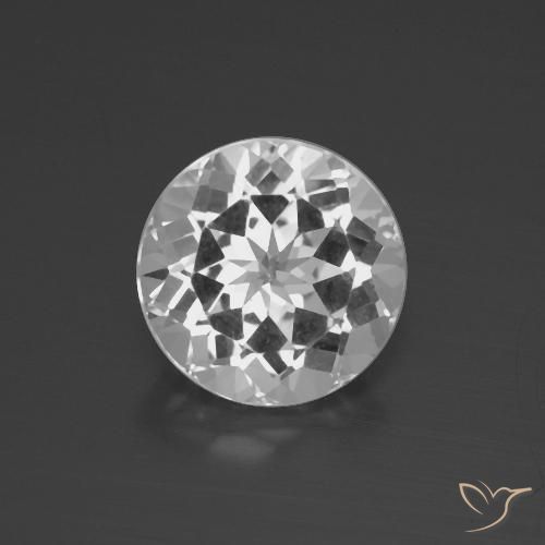 4.50ct Natural Clear White Topaz, Round, VVS-VS