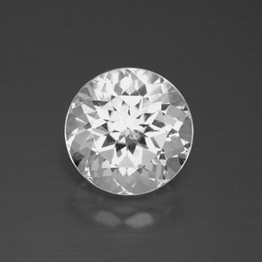 Blanco Topacio Gema - 5ct Faceta Redonda (ID: 389099)