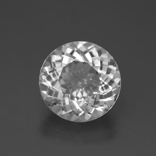 11.1mm Round Facet White Topaz from Brazil, Weight of 5.31ct, Natural untreated Gemstone in VVS Clarity, 1pc Topaz - Color: Clear White, Mohs Hardness of 8 suitable for daily wear jewelry, Golden Stone, Photo A