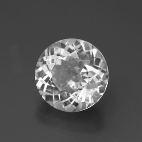 5.31 ct White Topaz Stone, Natural Topaz in Round Facet Shape for Sale