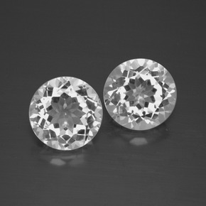 Clear White Topas Edelstein - 3.4ct Rund Facettenschliff (ID: 389198)