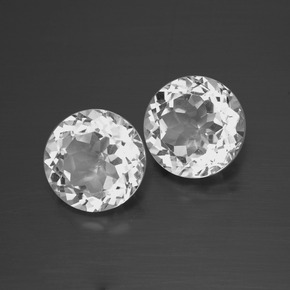 6.65 ctw White Topaz Stones, Natural Topaz in Round Facet Shape for Sale