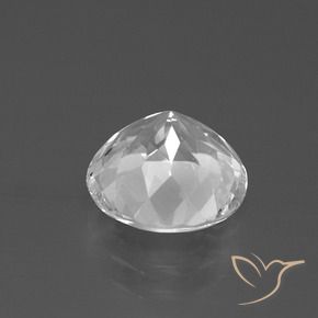 Topaz Gemstone in 9 mm (calibrated) Size for Sale, Topaz Stone in Clear White Color