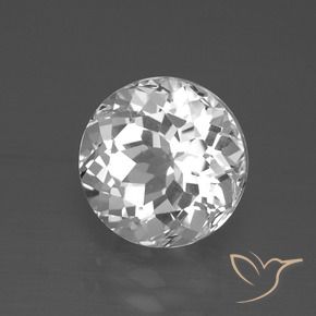 4.14 ct White Topaz Stone, Natural Topaz in Round Facet Shape for Sale
