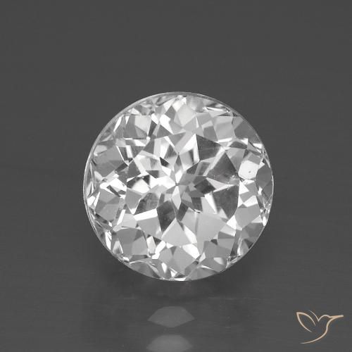 Белый Топаз Камень - 4ct Круглая Фасетная Огранка (ID: 389550)