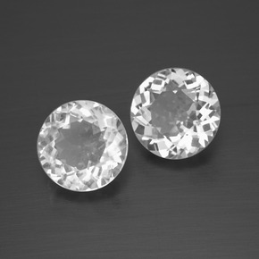 4.22 ctw White Topaz Stones, Natural Topaz in Round Facet Shape for Sale