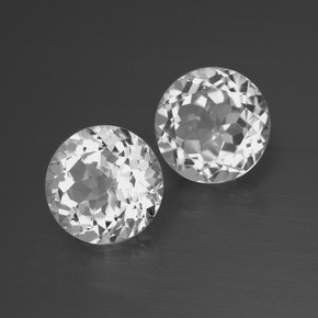 6.79 ctw White Topaz Stones, Natural Topaz in Round Facet Shape for Sale