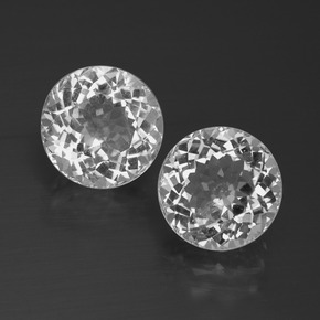 Clear White Topaz Gem - 3.4ct Round Facet (ID: 389656)