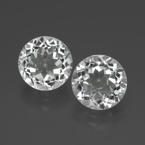 Clear White Topaz Gem - 3.4ct Round Facet (ID: 389725)