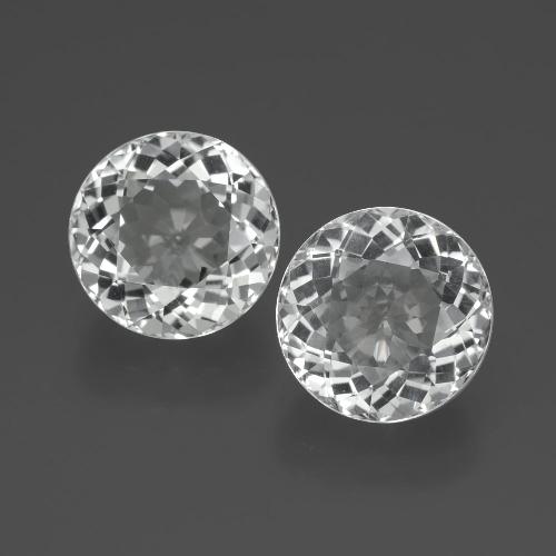 Clear White Topaz Gem - 3.6ct Round Facet (ID: 389727)