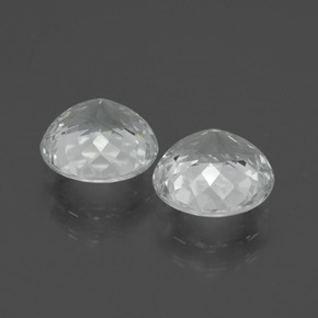 Topaz Gemstones in 9 mm (calibrated) Size for Sale, Topaz Stones in Clear White Color