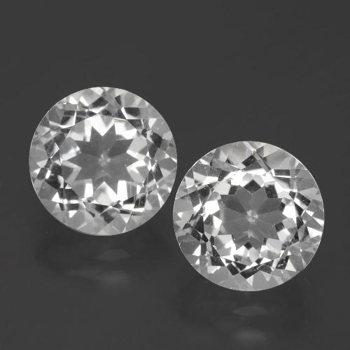 Clear White Topaz Gem - 3.2ct Round Facet (ID: 390772)