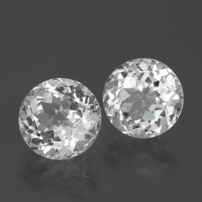 5.23 ctw White Topaz Stones, Natural Topaz in Round Facet Shape for Sale