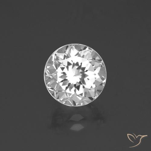 3.69ct Natural White Topaz, Round, VVS-VS