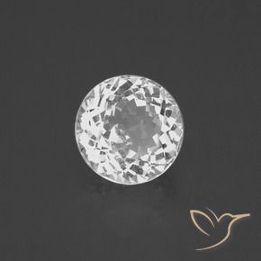 3.88 ct White Topaz Stone, Natural Topaz in Round Facet Shape for Sale