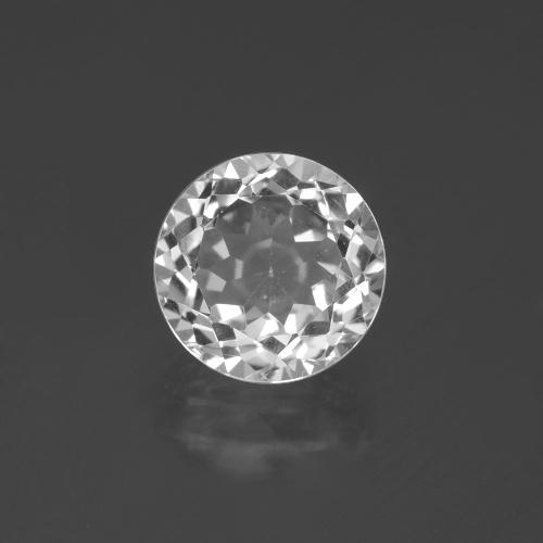 Clear White Topaz Gem - 3ct Round Facet (ID: 391053)