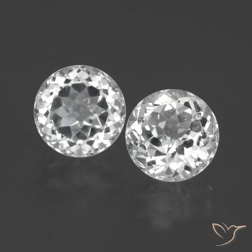 8.00ctw Natural Clear White Topaz, Round, VS-SI