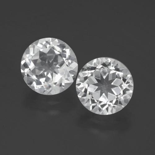 Clear White Topaz Gem - 3.1ct Round Facet (ID: 396397)