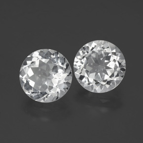 6.26 ctw White Topaz Stones, Natural Topaz in Round Facet Shape for Sale
