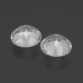 Topaz Gemstones in 9 mm (calibrated) Size for Sale, Topaz Stones in Clear White Color