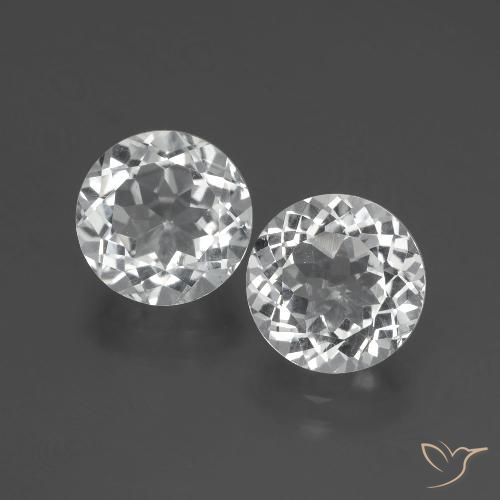 Clear White Topaz Gem - 3.8ct Round Facet (ID: 396461)