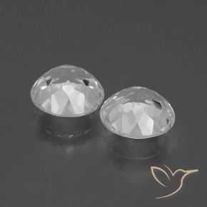 Topaz Gemstones in 9.5 mm (calibrated) Size for Sale, Topaz Stones in Clear White Color