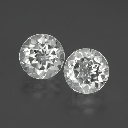 Clear White Topaz Gem - 3.8ct Round Facet (ID: 396466)