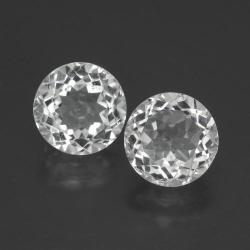 Clear White Topaz Gem - 3.4ct Round Facet (ID: 396472)