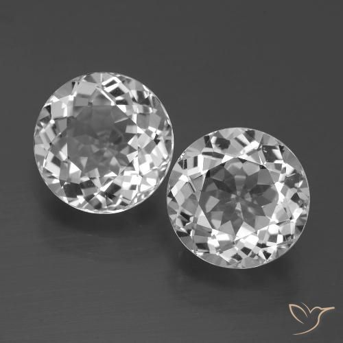Clear White Topaz Gem - 3.5ct Round Facet (ID: 396523)