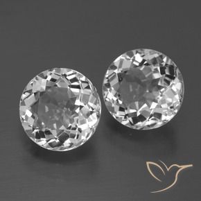 7.05 ctw White Topaz Stones, Natural Topaz in Round Facet Shape for Sale