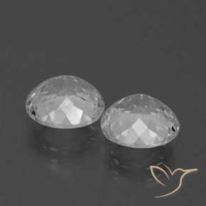 Topaz Gemstones in 9.5 mm (calibrated) Size for Sale, Topaz Stones in Clear White Color